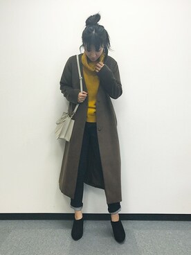 Pierrotスタッフ★大人に似合う高コスパ服をお届けさん（レディース・162cm）の冬コーディネート