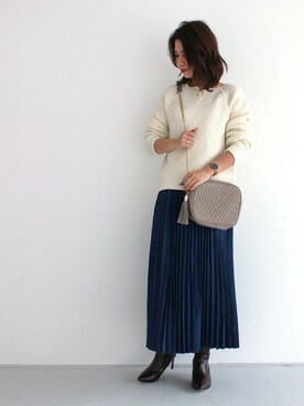 Pierrotスタッフ★大人に似合う高コスパ服をお届けさん（レディース・160cm）の冬コーディネート