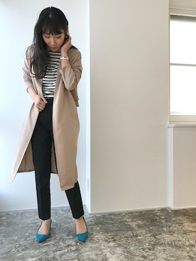 「コーディネート」｜「アイテム（ノーカラージャケット）」を使った、Pierrotスタッフ★大人に似合う高コスパ服をお届けさん（レディース・162cm）の春コーディネート