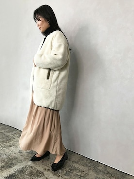 「Pierrot（ピエロ）のアイテム（その他アウター）」を使った、Pierrotスタッフ★大人に似合う高コスパ服をお届けさん（レディース・162cm）の秋コーディネート