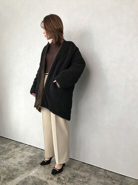 「Pierrot（ピエロ）のアイテム（その他アウター）」を使った、Pierrotスタッフ★大人に似合う高コスパ服をお届けさん（レディース・160cm）の秋コーディネート