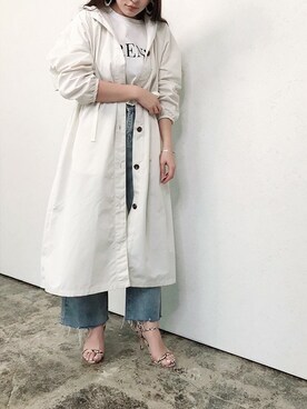 「Pierrot（ピエロ）のアイテム（その他アウター）」を使った、Pierrotスタッフ★大人に似合う高コスパ服をお届けさん（レディース・155cm）の春コーディネート