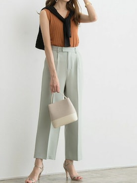 「シャーベットカラー」｜Pierrotスタッフ★大人に似合う高コスパ服をお届けさん（レディース・165cm）の春コーディネート