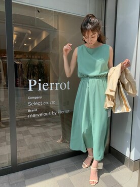 Pierrotスタッフ★大人に似合う高コスパ服をお届けさん(レディース・166cm)の夏コーディネート
