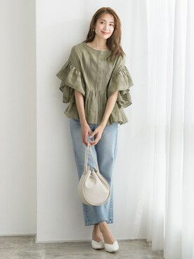 Pierrotスタッフ★大人に似合う高コスパ服をお届けさん(レディース・165cm)の夏コーディネート