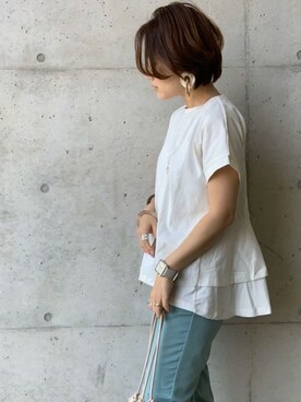 Pierrotスタッフ★大人に似合う高コスパ服をお届けさん（レディース・162cm）の夏コーディネート