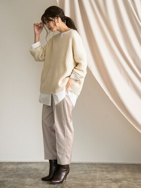 Pierrotスタッフ★大人に似合う高コスパ服をお届けさん(レディース・165cm)の秋コーディネート