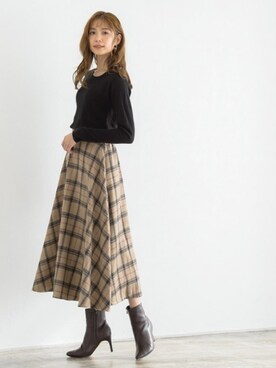 「福袋予約受付中」｜Pierrotスタッフ★大人に似合う高コスパ服をお届けさん（レディース・165cm）の秋コーディネート