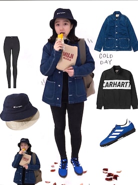 「Carhartt WIP（カーハートダブリューアイピー）のアイテム（ジャケット/アウター）」を使った、Arenologyさん（レディース・158cm）の秋コーディネート