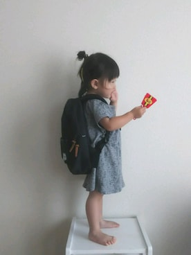 「Herschel Supply（ハーシェルサプライ）のアイテム」を使った、HAさん（キッズ・80cm）の夏コーディネート