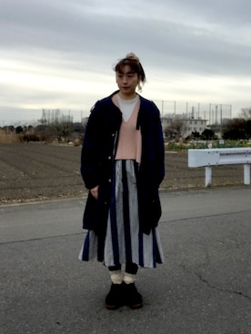 「conges payes ADIEU TRISTESSE（コンジェ ペイエ アデュートリステス）のアイテム」を使った、chankochantoさん（レディース・156cm）の冬コーディネート