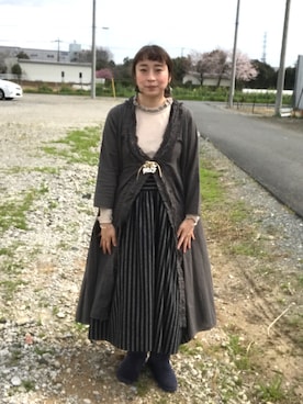 「conges payes ADIEU TRISTESSE（コンジェ ペイエ アデュートリステス）のアイテム」を使った、chankochantoさん（レディース・157cm）の春コーディネート