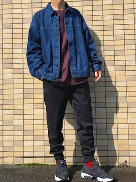 「RAGEBLUE（レイジブルー）のアイテム（デニムジャケット）」を使った、jo_wearさん（メンズ・170cm）の冬コーディネート