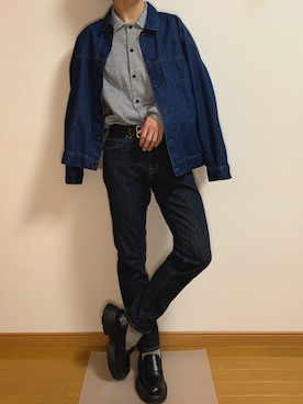 「RAGEBLUE（レイジブルー）のアイテム（デニムジャケット）」を使った、jo_wearさん（メンズ・170cm）の春コーディネート