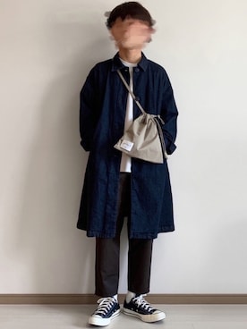 「無印良品（ムジルシリョウヒン）のアイテム（ダウンジャケット/コート）」を使った、jo_wearさん（メンズ・170cm）の春コーディネート