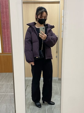 「KANGOL（カンゴール）のアイテム（ジャケット/アウター）」を使った、ｱ ﾘ ﾘさん（レディース・168cm）の冬コーディネート