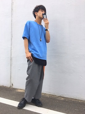 「コーディネート」｜「アイテム（アナログ腕時計）」を使った、KIuyu:)さん（メンズ・171cm）の夏コーディネート