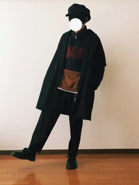 「初心者コーデ」｜「アイテム（ジャケット/アウター）」を使った、ミニマルまぁさん（メンズ・163cm）の冬コーディネート