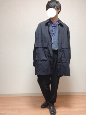「SHAREEF（シャリーフ）のアイテム（アクセサリー）」を使った、ミニマルまぁさん（メンズ・163cm）の春コーディネート