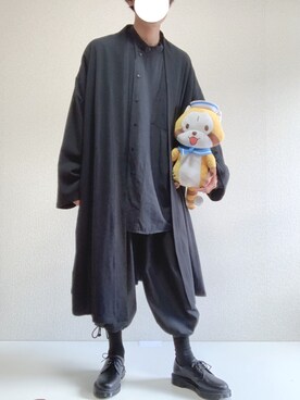 「Dr. Martens（ドクターマーチン）の［UNISEX/ユニセックス］Dr.Martens ドクターマーチン 3EYE GIBSON 1461 MONO 3ホール ギブソン シューズ（ドレスシューズ）」を使った、ミニマルまぁさん（メンズ・163cm）の春コーディネート