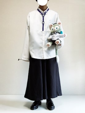 「SHAREEF（シャリーフ）のアイテム（アクセサリー）」を使った、ミニマルまぁさん（メンズ・163cm）の春コーディネート