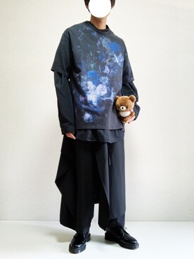 「Dr. Martens（ドクターマーチン）の［UNISEX/ユニセックス］Dr.Martens ドクターマーチン 3EYE GIBSON 1461 MONO 3ホール ギブソン シューズ（ドレスシューズ）」を使った、ミニマルまぁさん（メンズ・163cm）の春コーディネート