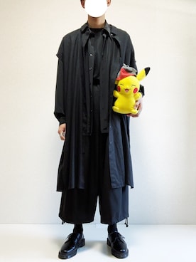 「Dr. Martens（ドクターマーチン）の［UNISEX/ユニセックス］Dr.Martens ドクターマーチン 3EYE GIBSON 1461 MONO 3ホール ギブソン シューズ（ドレスシューズ）」を使った、ミニマルまぁさん（メンズ・163cm）の夏コーディネート