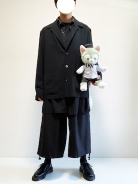 「Dr. Martens（ドクターマーチン）の［UNISEX/ユニセックス］Dr.Martens ドクターマーチン 3EYE GIBSON 1461 MONO 3ホール ギブソン シューズ（ドレスシューズ）」を使った、ミニマルまぁさん（メンズ・163cm）の夏コーディネート