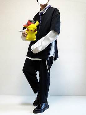「SHAREEF（シャリーフ）のアイテム（アクセサリー）」を使った、ミニマルまぁさん（メンズ・163cm）の夏コーディネート