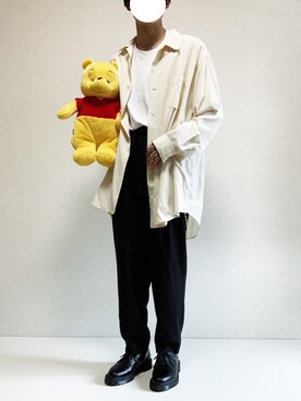 「Dr. Martens（ドクターマーチン）の［UNISEX/ユニセックス］Dr.Martens ドクターマーチン 3EYE GIBSON 1461 MONO 3ホール ギブソン シューズ（ドレスシューズ）」を使った、ミニマルまぁさん（メンズ・163cm）の夏コーディネート