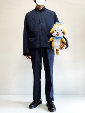 「Dr. Martens（ドクターマーチン）の［UNISEX/ユニセックス］Dr.Martens ドクターマーチン 3EYE GIBSON 1461 MONO 3ホール ギブソン シューズ（ドレスシューズ）」を使った、ミニマルまぁさん（メンズ・163cm）の夏コーディネート