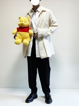 「Dr. Martens（ドクターマーチン）の［UNISEX/ユニセックス］Dr.Martens ドクターマーチン 3EYE GIBSON 1461 MONO 3ホール ギブソン シューズ（ドレスシューズ）」を使った、ミニマルまぁさん（メンズ・163cm）の夏コーディネート