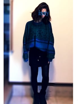 「Abercrombie&Fitch（アバークロンビーアンドフィッチ）のアイテム（スカート）」を使った、issyさん（レディース・162cm）の冬コーディネート