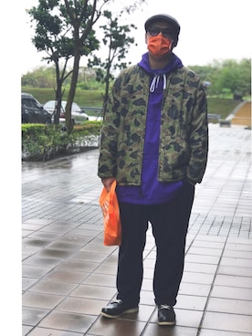 「VINTAGE（ヴィンテージ）のアイテム（マウンテンパーカー）」を使った、Ay      [number8]さん（メンズ・174cm）の冬コーディネート