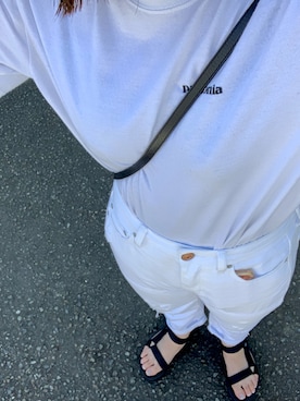 「Teva（テバ）のTeva / プラットフォーム ユニバーサル（サンダル）」を使った、Kanoさん（レディース・158cm）の夏コーディネート