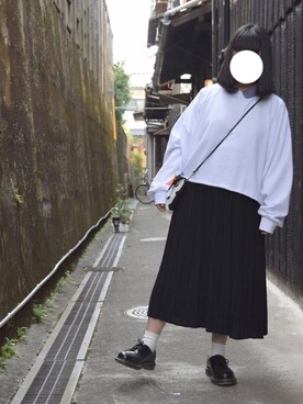 「niko and...（ニコアンド）のメンテンBIGBIG Ｔシャツ【niko and ...】（Tシャツ/カットソー）」を使った、まもさん（レディース・153cm）の春コーディネート