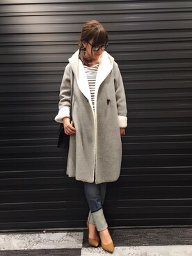 トグル使いふわ軽裏起毛コーディガンを使った人気ファッションコーディネート Wear