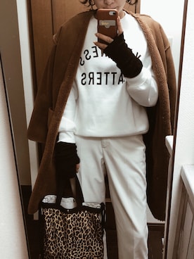「Bou Jeloud（ブージュルード）のアイテム（ムートンコート）」を使った、luuuce0627さん（レディース・164cm）の冬コーディネート