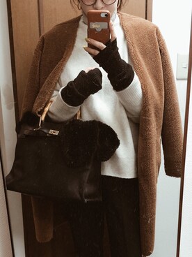 「40代女性」｜「アイテム（ムートンコート）」を使った、luuuce0627さん（レディース・164cm）の冬コーディネート