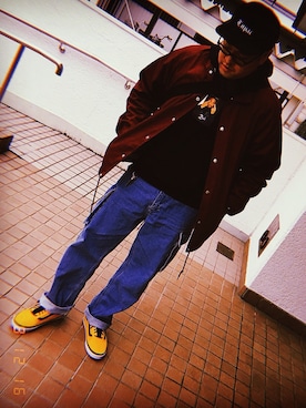 「統一」｜T.atokさん（メンズ・180cm）の冬コーディネート