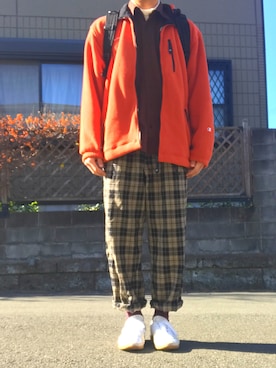 「UNIQLO（ユニクロ）のMEN ソフトタッチタートルネックT（長袖）（Tシャツ/カットソー、ホワイト系）」を使った、Naoさん（メンズ・172cm）の冬コーディネート