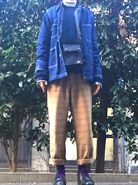 「UNIQLO（ユニクロ）のソフトタッチタートルネックT（長袖）（Tシャツ/カットソー、グレー系）」を使った、Naoさん（メンズ・172cm）の冬コーディネート