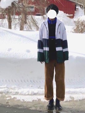 「NIKE（ナイキ）のアイテム（スウェット、ブラック系）」を使った、Naoさん（メンズ・172cm）の冬コーディネート