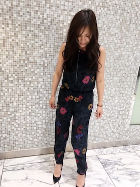 「DIESEL（ディーゼル）のアイテム（つなぎ/オールインワン）」を使った、mihoさん（レディース・167cm）の夏コーディネート