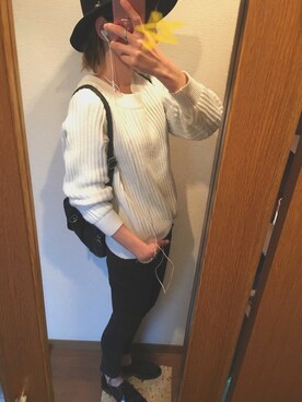 「OZOC（オゾック）のアイテム（バックパック/リュック）」を使った、PIYOさん（レディース・167cm）の秋コーディネート