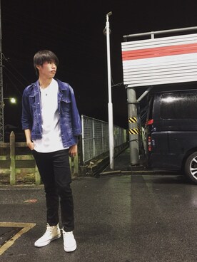 「wearhalloween2017」｜「アイテム（デニムジャケット）」を使った、sさん（メンズ・173cm）の秋コーディネート