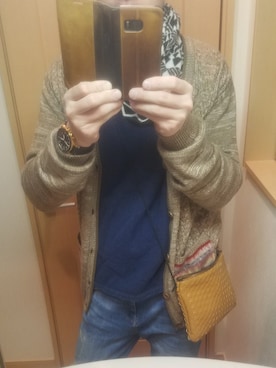 「アイテム（ボディバッグ/ウエストポーチ、イエロー系）」を使った、マッキーさん（メンズ・181cm）の春コーディネート