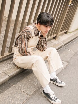 「kutir（クティール）のアイテム（オールインワン・サロペット）」を使った、kutir_officialさん（レディース・159cm）の春コーディネート