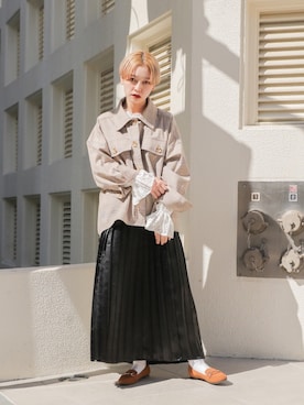「kutir（クティール）のアイテム（その他アウター）」を使った、kutir_officialさん（レディース・159cm）の春コーディネート