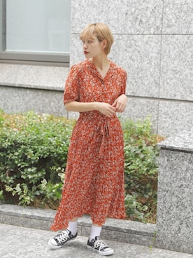 「kutir（クティール）のアイテム（ワンピース/ドレス）」を使った、kutir_officialさん（レディース・159cm）の夏コーディネート